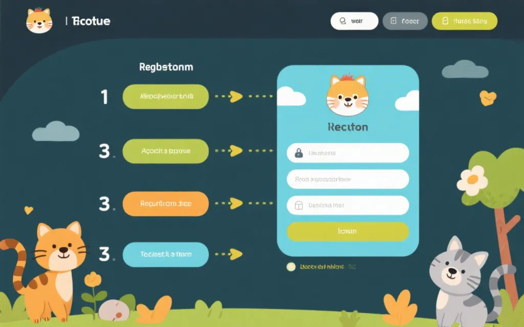 注册表单分步流程示意